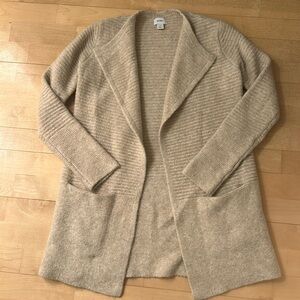 Beige Long Soft Sweater Jacket/Cardigan, size XS
